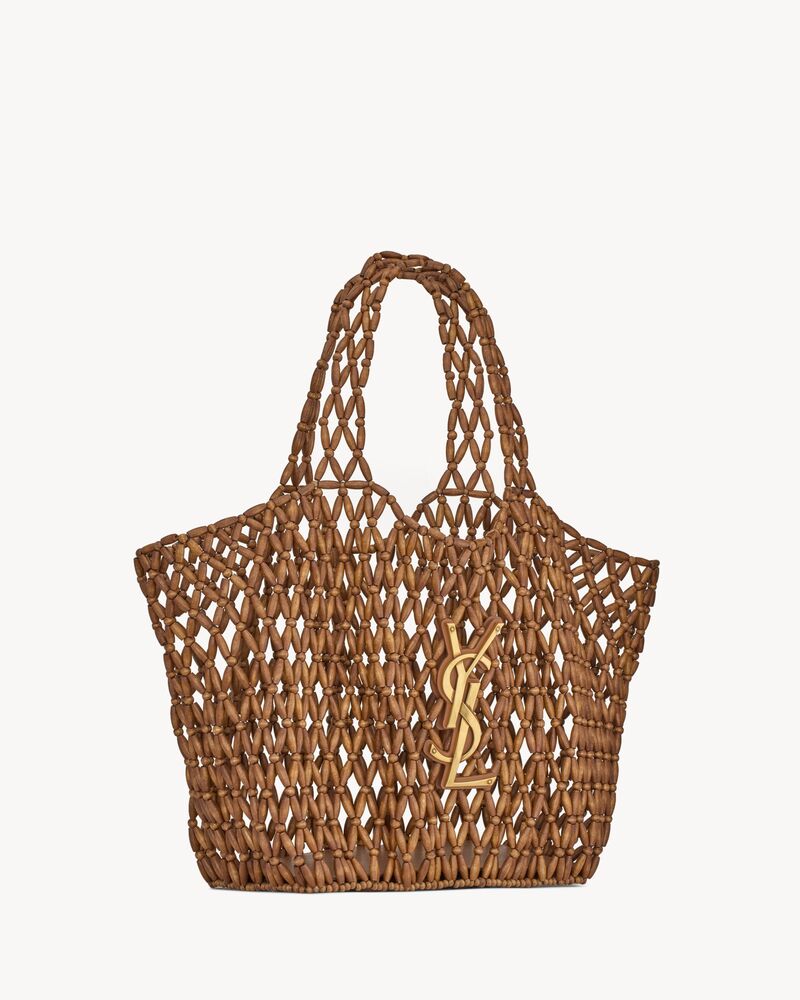 ICARE中号木质圆珠手袋