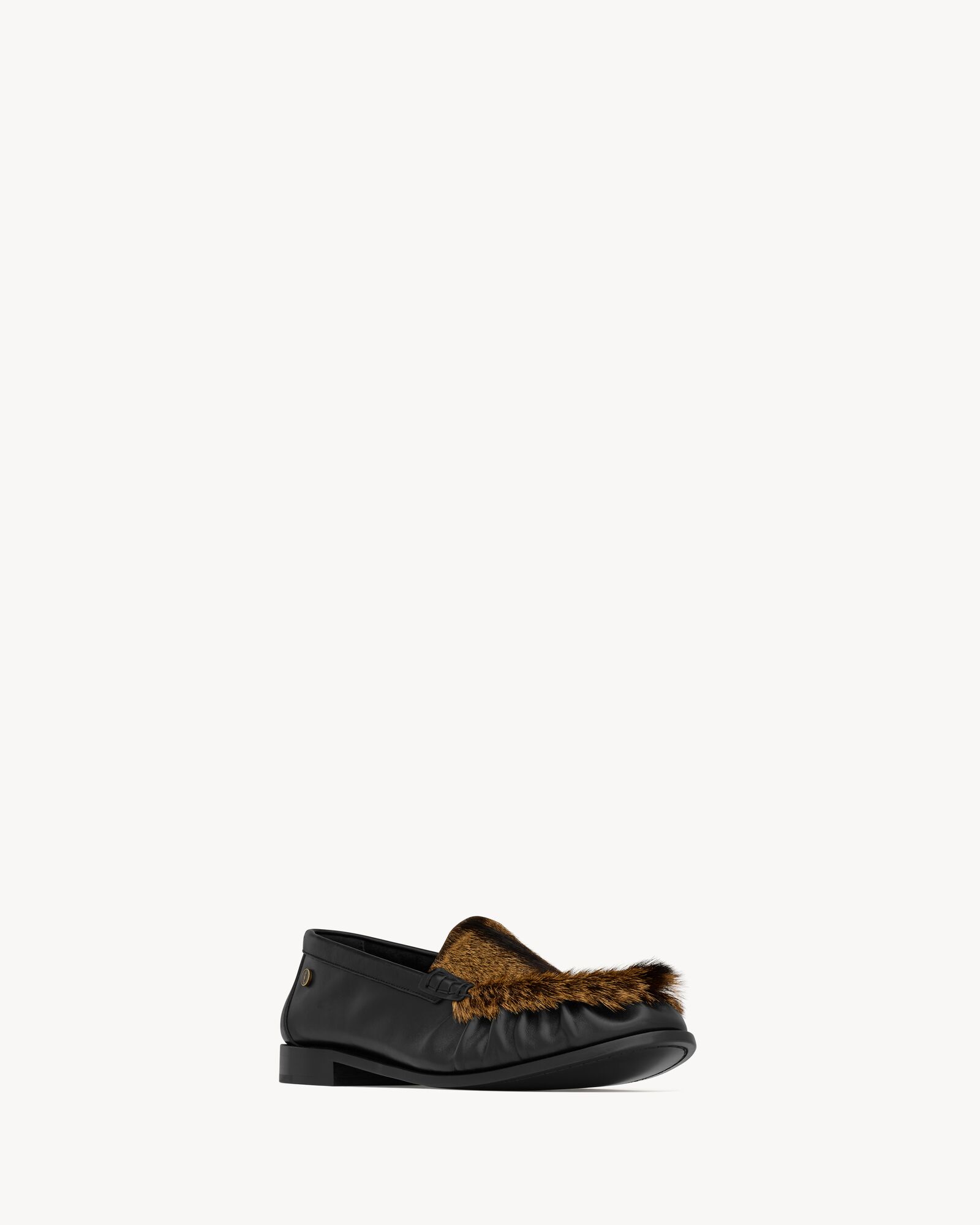 LE LOAFER柔软光滑皮革和马毛皮革乐福鞋