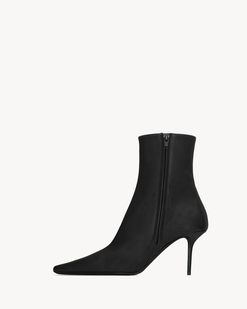 ASHLEY光滑皮革短靴