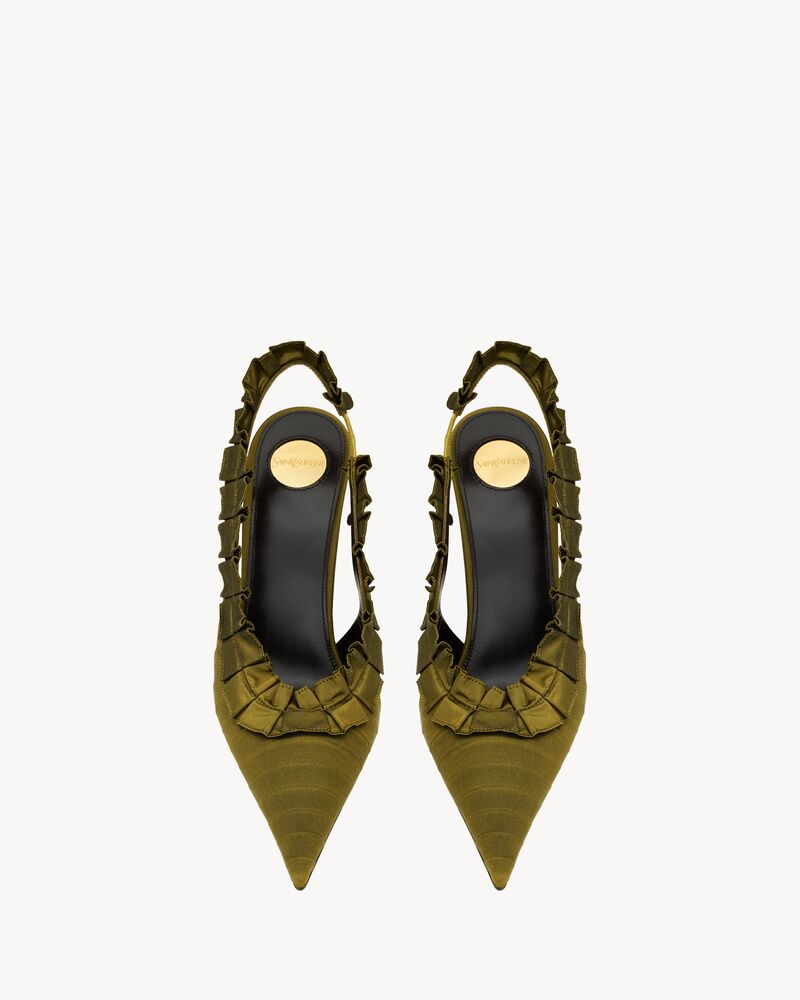 MADELEINE桑蚕丝塔夫绸露跟高跟鞋