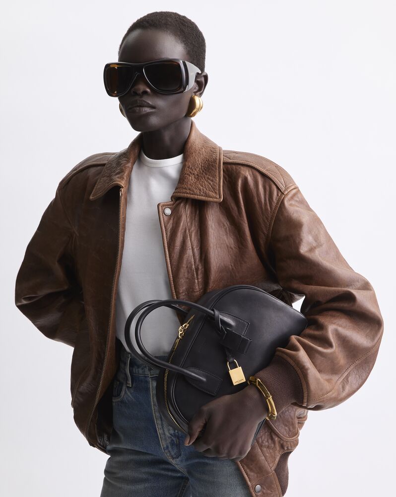 SAC DE JOUR小号粒面皮革波士顿包