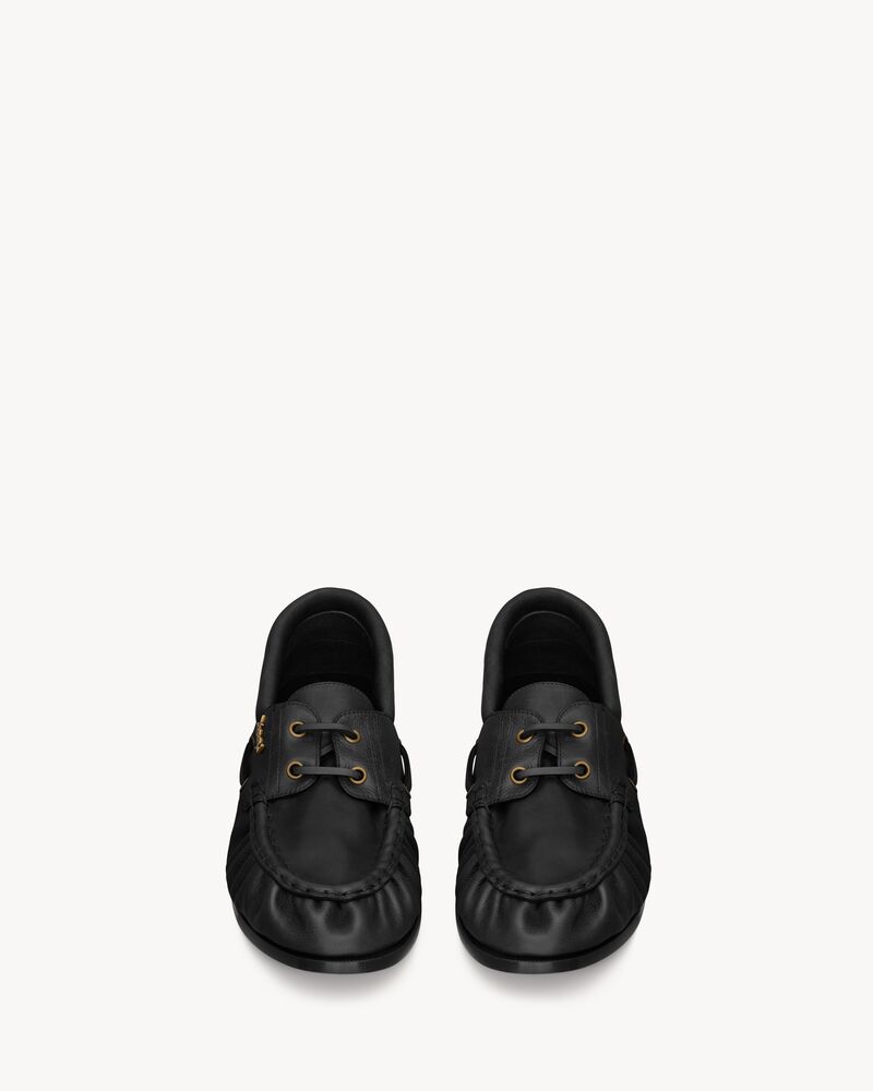 LE LOAFER BATEAU光滑皮革船鞋
