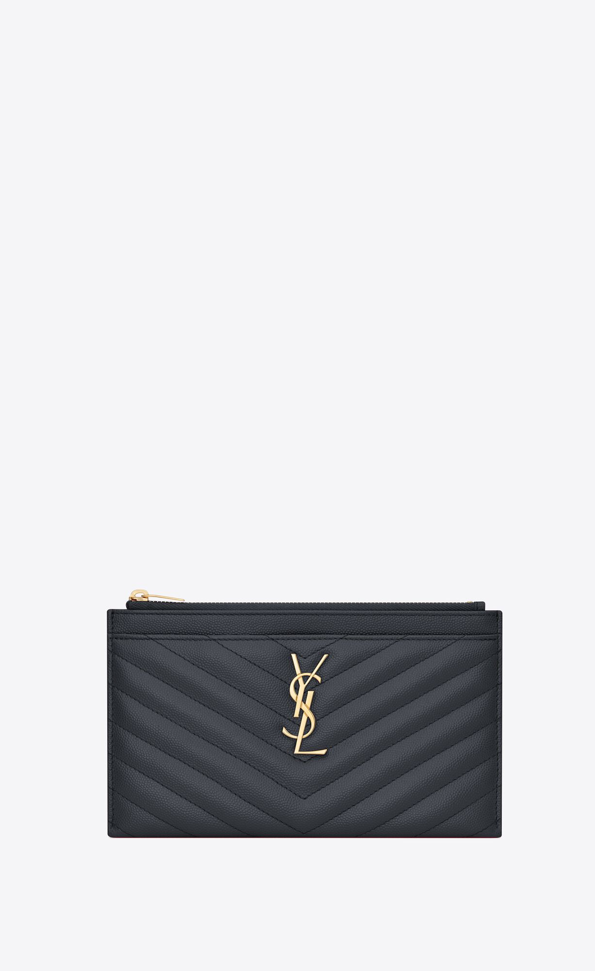 CASSANDRE SAINT LAURENT MATELASSÉ 粒纹压花皮革钱包