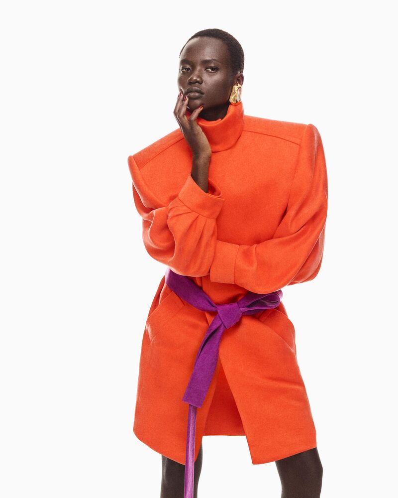 石洗桑蚕丝缎面腰带大衣