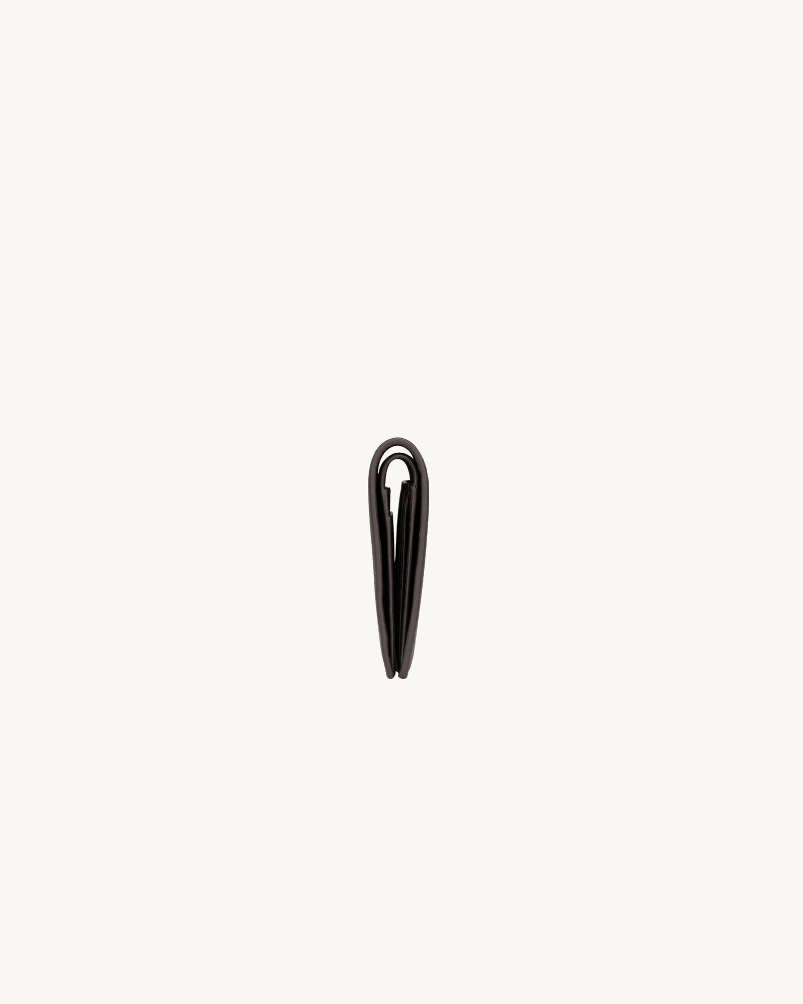 都市灰TINY LE CASSANDRE粒面皮革信用卡钱包