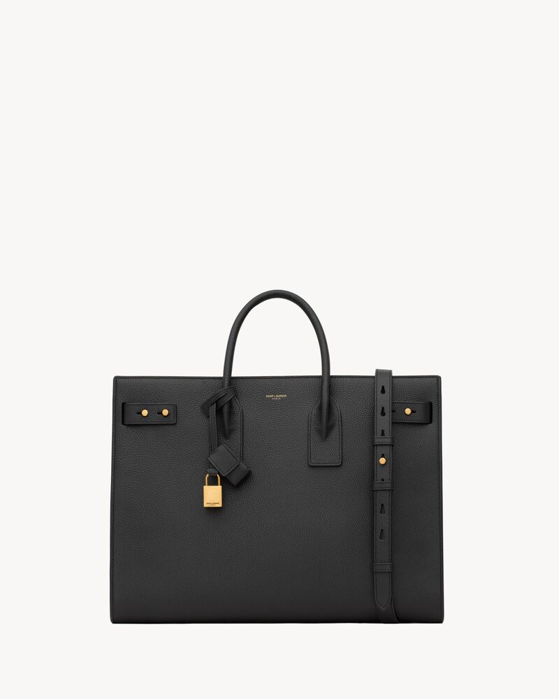 SAINT LAURENT圣罗兰中国官方网站 Sac de Jour薄款大号粒面皮革手袋