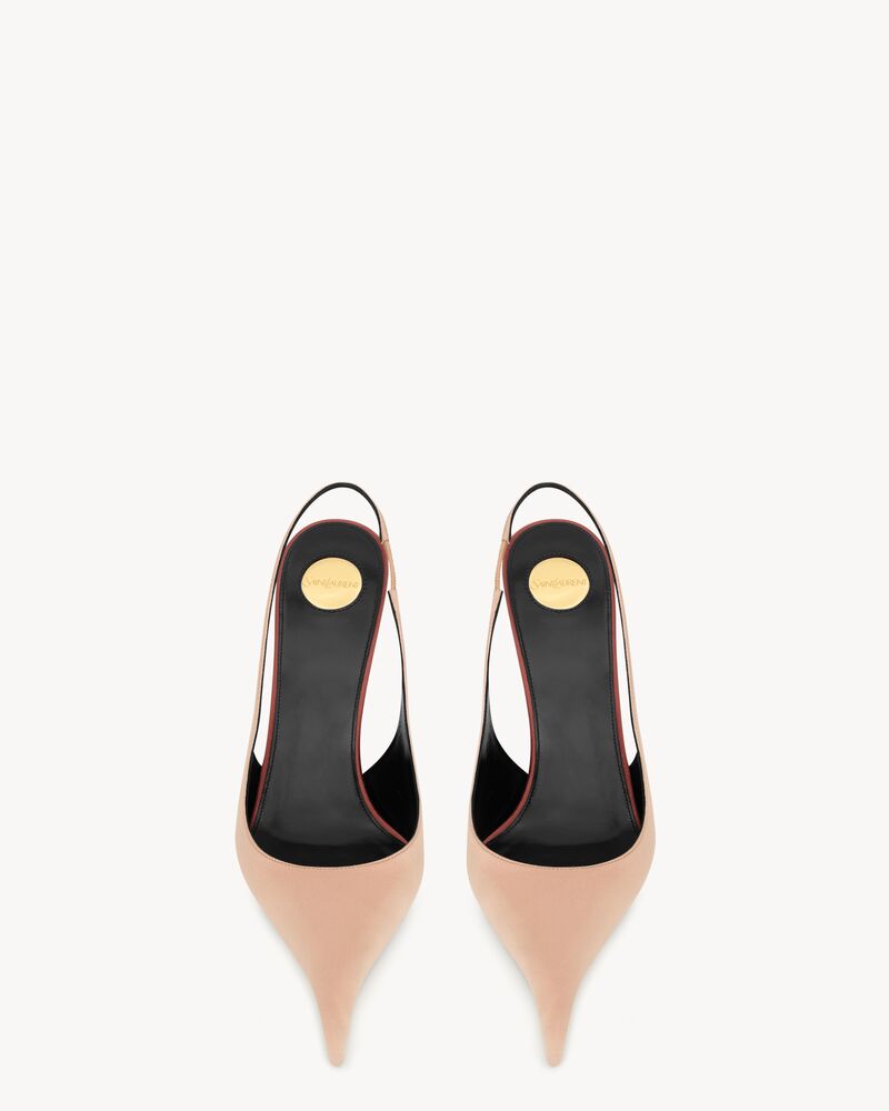 DEROCHE绉缎露跟高跟鞋