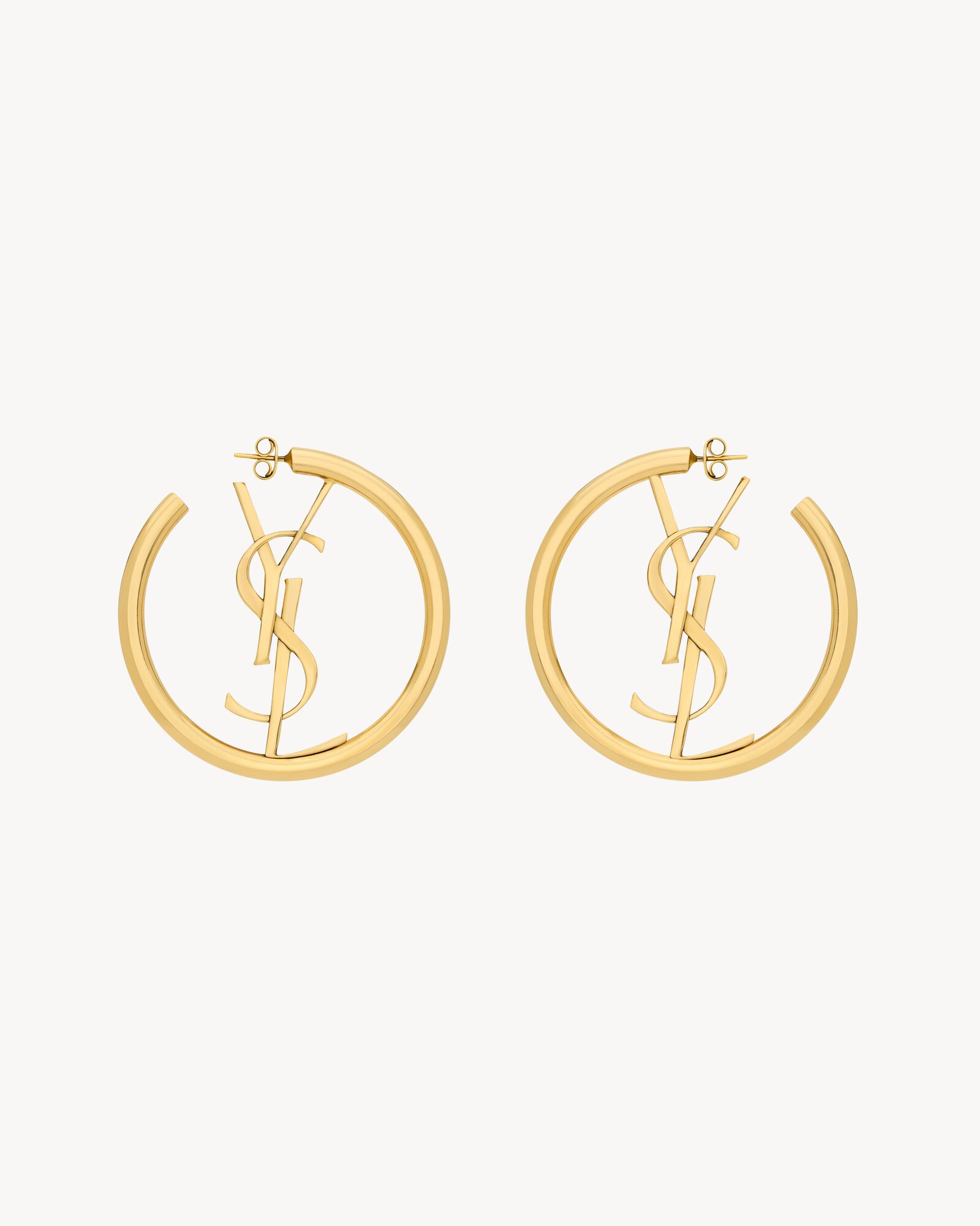 古旧金色LE CASSANDRE金属环状耳环