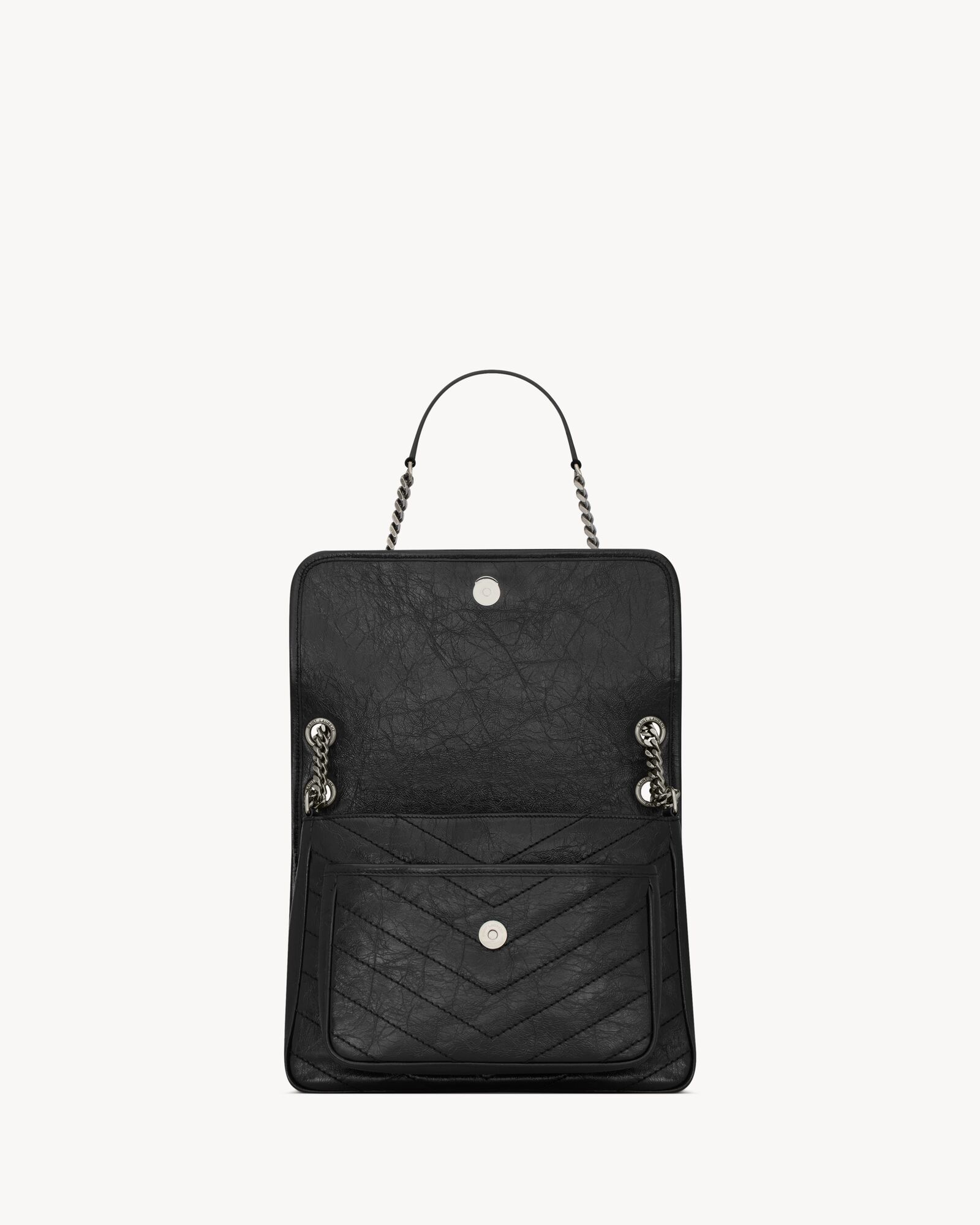 NIKI中号复古皮革手袋