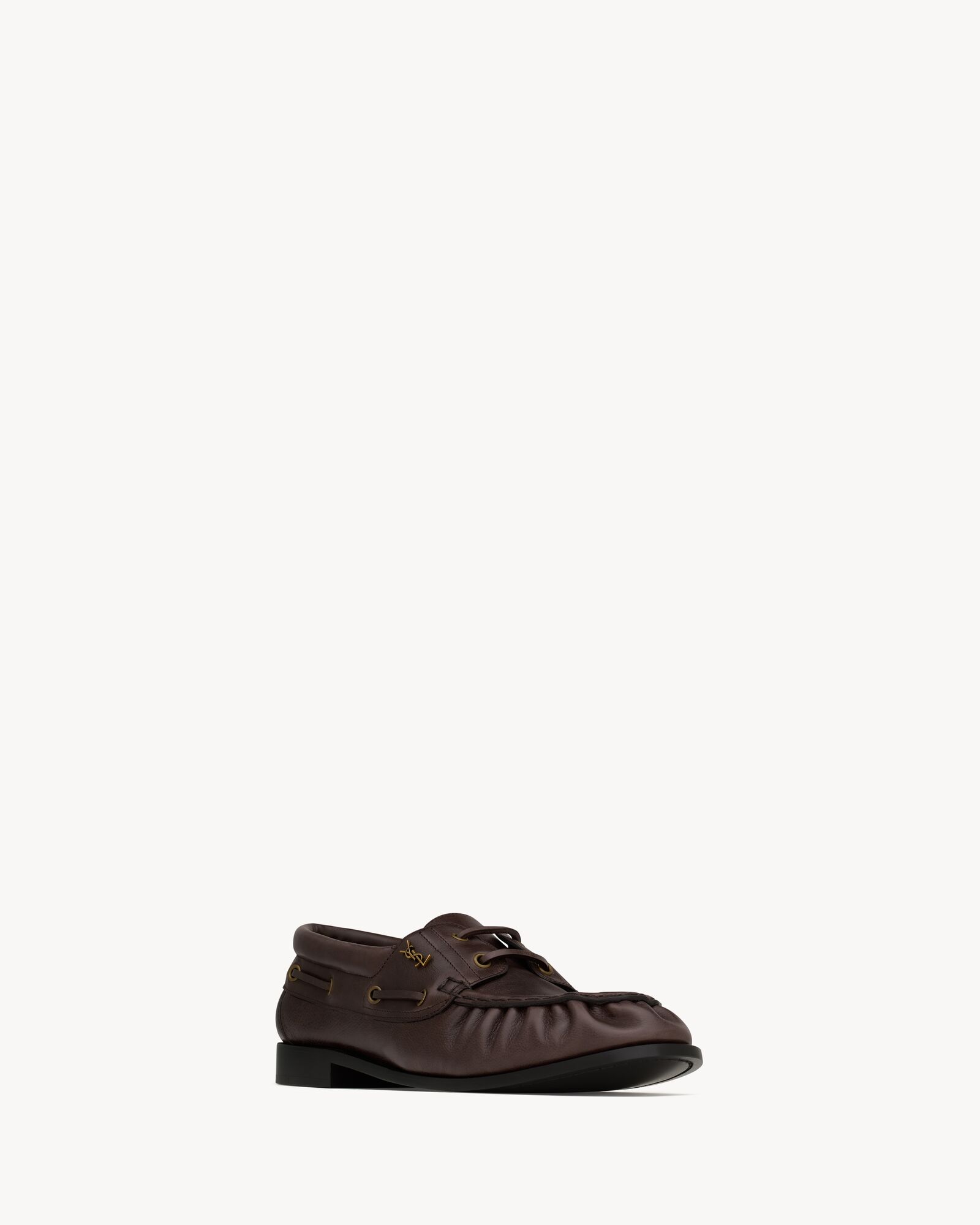 LE LOAFER BATEAU光滑皮革船鞋