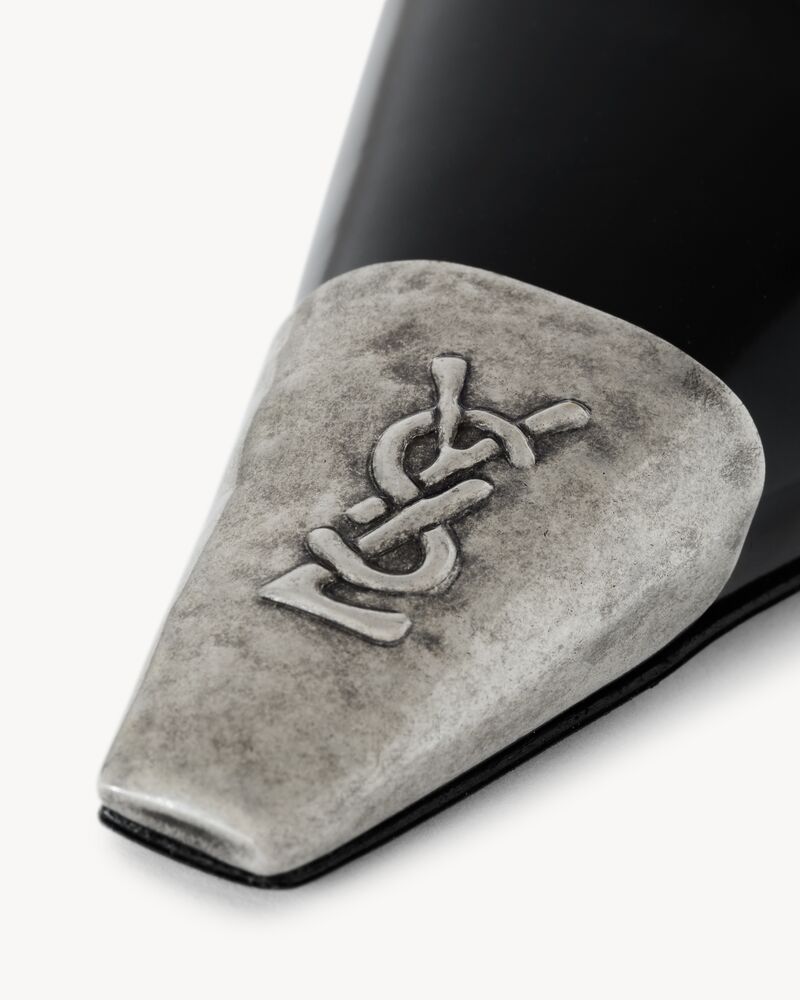 JEANNE光面皮革露跟高跟鞋