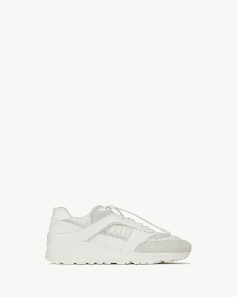 BUMP光滑皮革和绒面革运动鞋