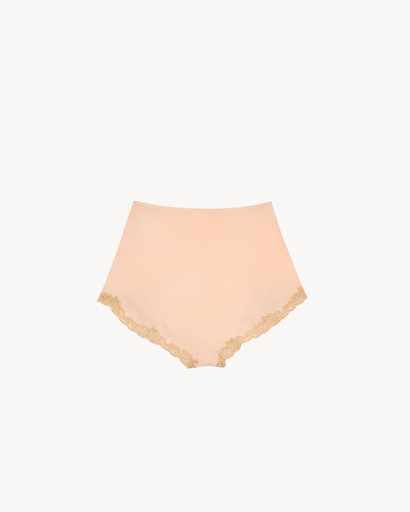 桑蚕丝平纹绉缎蕾丝连衣裙