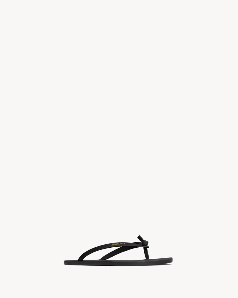 POOL光滑皮革夹趾拖鞋