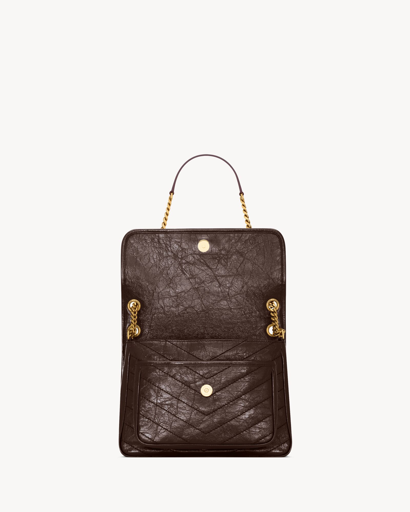 NIKI中号复古皮革手袋