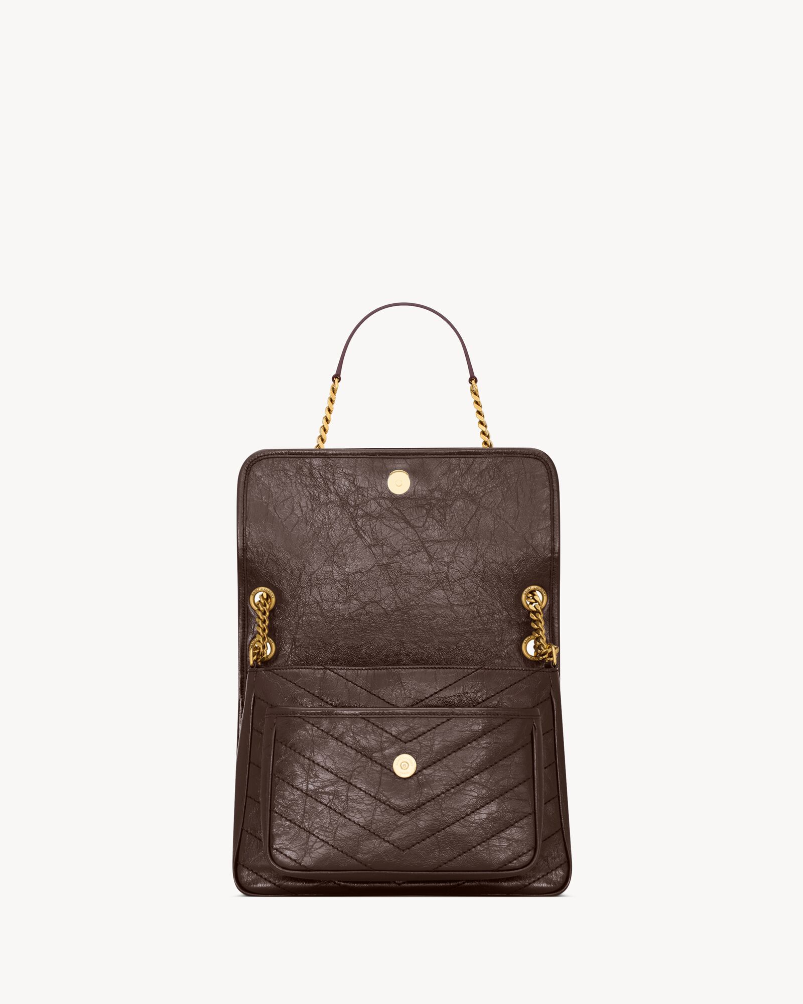 NIKI中号复古皮革手袋
