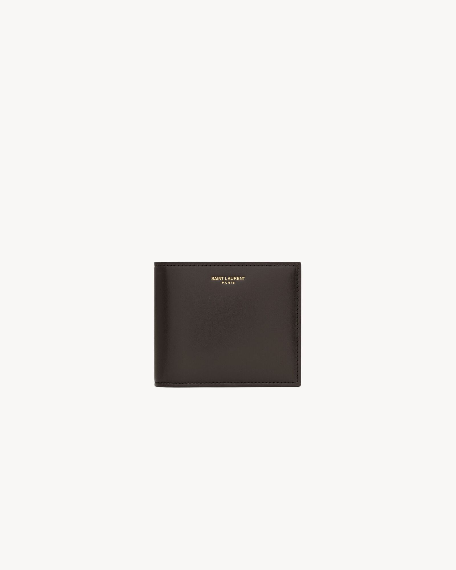 SAINT LAURENT PARIS双色光滑牛皮革横款钱包
