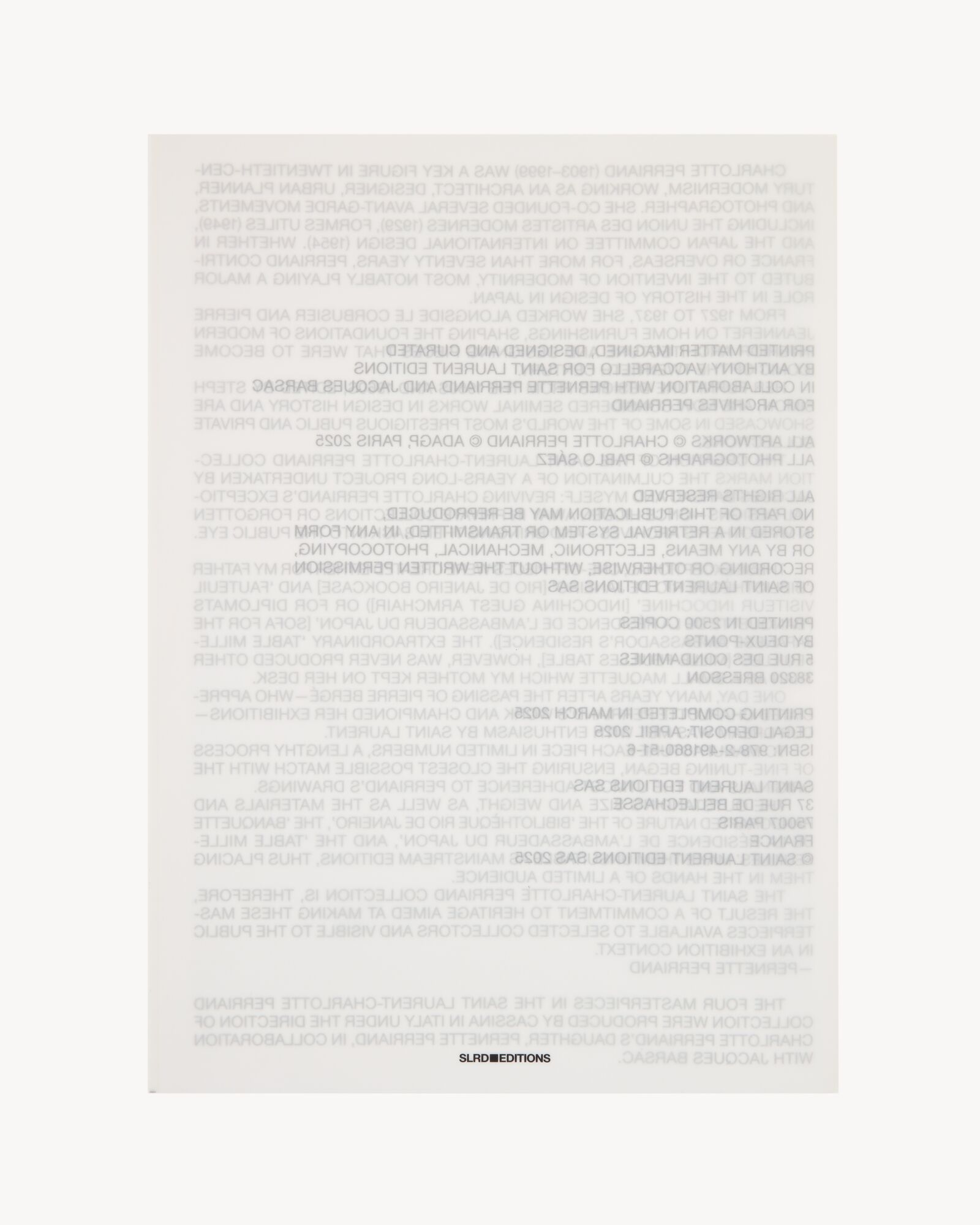 SL EDITIONS:《Charlotte Perriand 目录集》