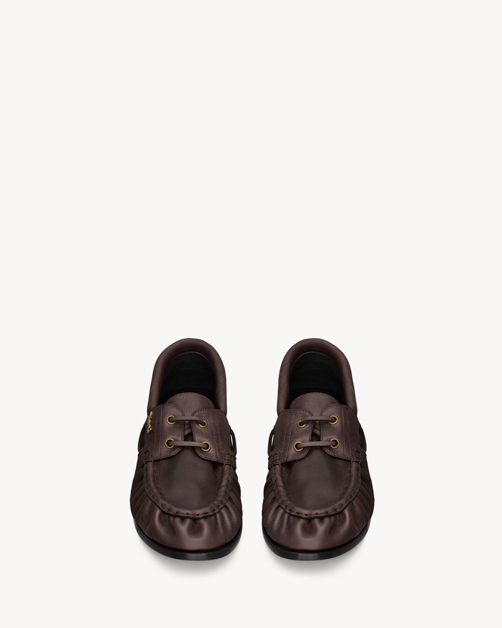 LE LOAFER BATEAU光滑皮革船鞋