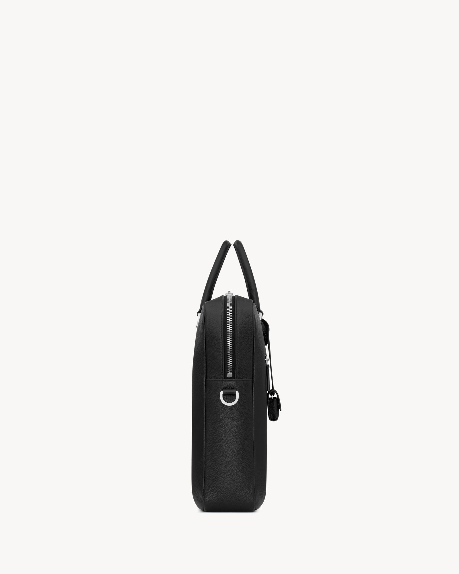 Sac de Jour 大号黑色粒纹软皮公文包