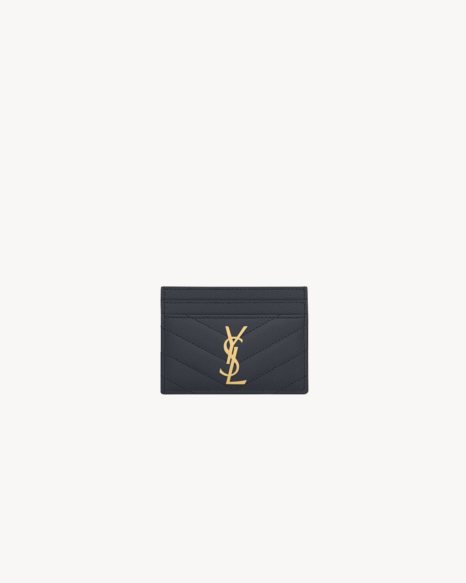 CASSANDRE SAINT LAURENT MATELASSÉ 粒面压花真皮卡包