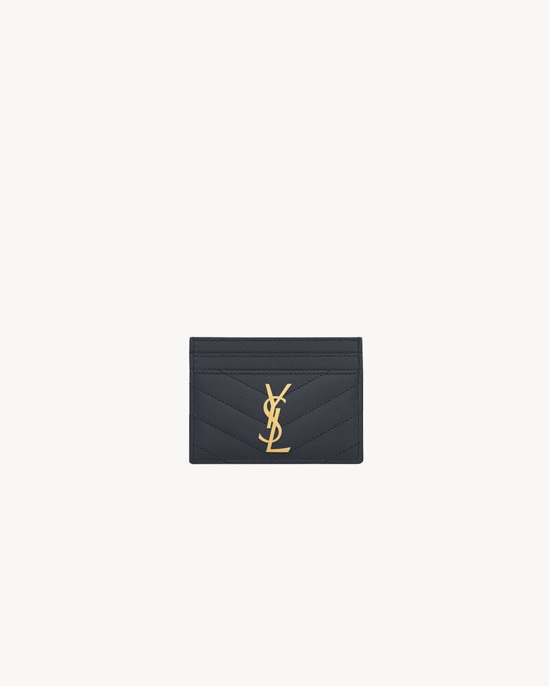 CASSANDRE SAINT LAURENT MATELASSÉ 粒面压花真皮卡包