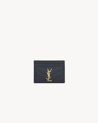 CASSANDRE SAINT LAURENT MATELASSÉ 粒面压花真皮卡包