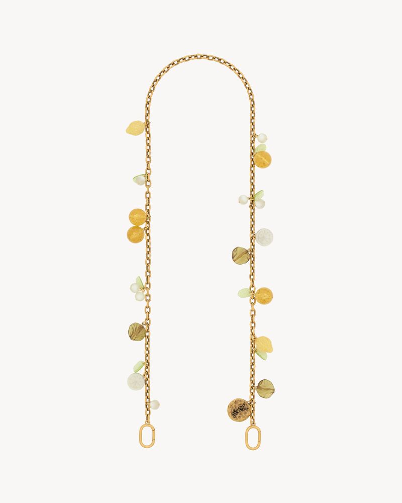 橙子树脂吊坠链条