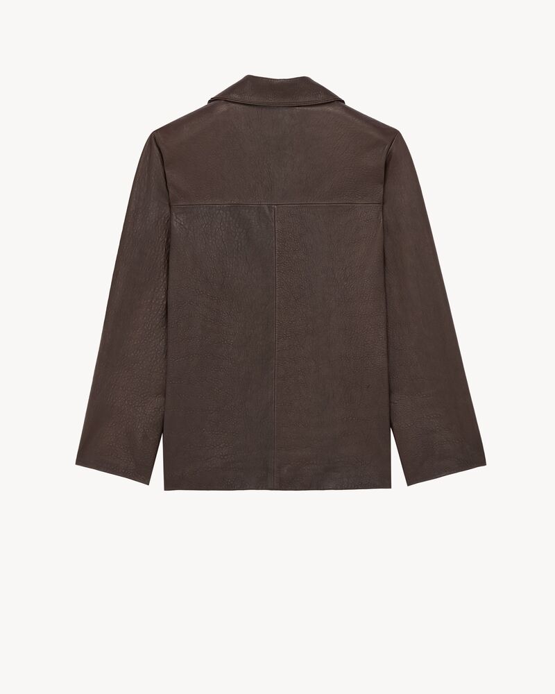 泡泡羊皮革睡衣式上衣