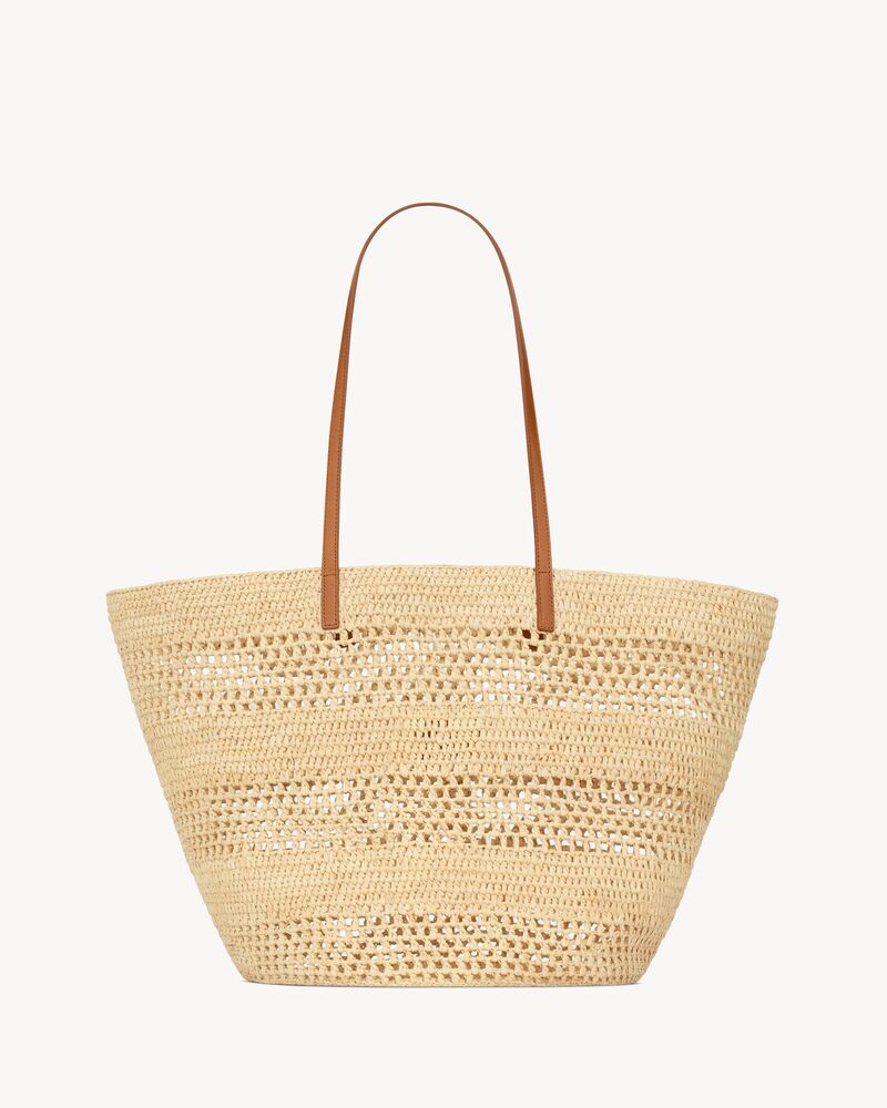 PANIER拉菲草中号手袋