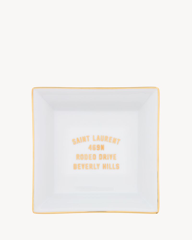白色SAINT LAURENT BEVERLY HILLS置物盘