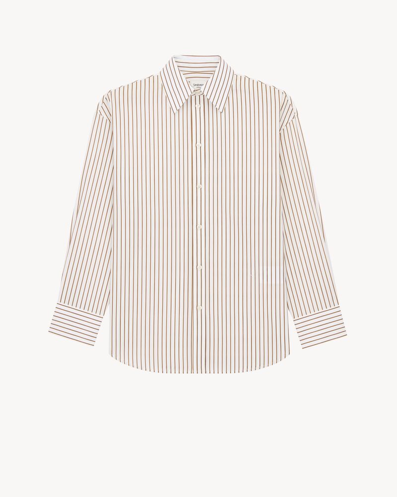LE CASSANDRE条纹棉府绸衬衫