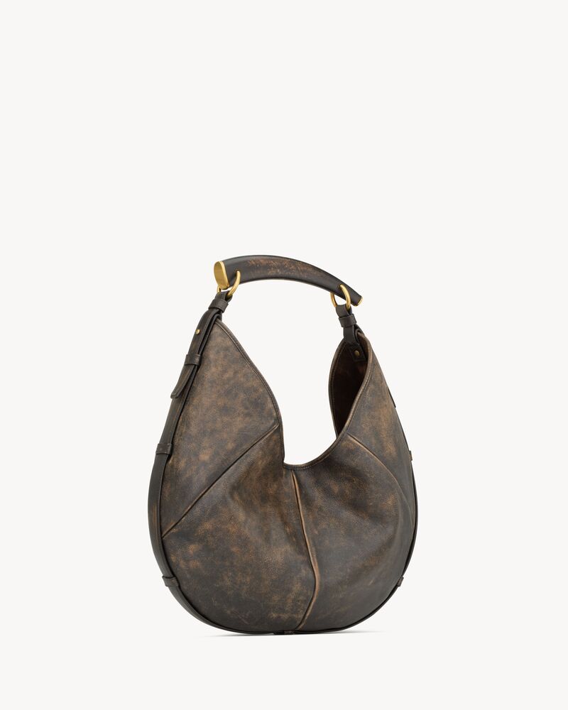 MOMBASA中号复古皮革手袋