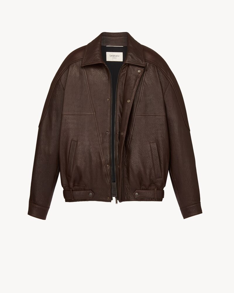 泡泡羊皮革夹克