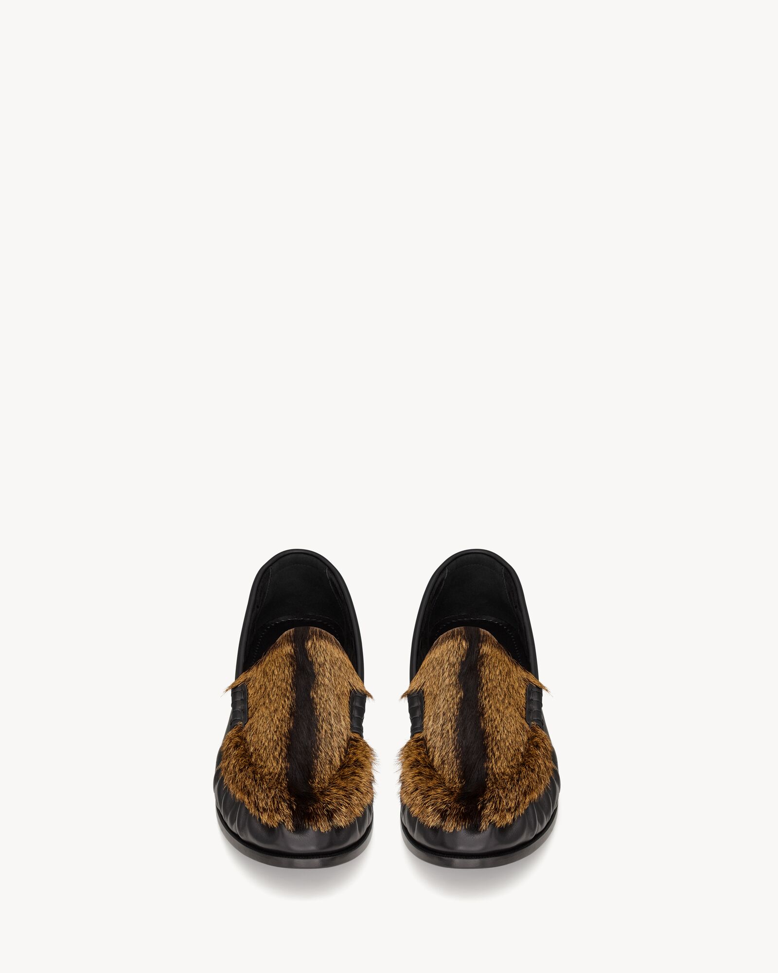 LE LOAFER柔软光滑皮革和马毛皮革乐福鞋