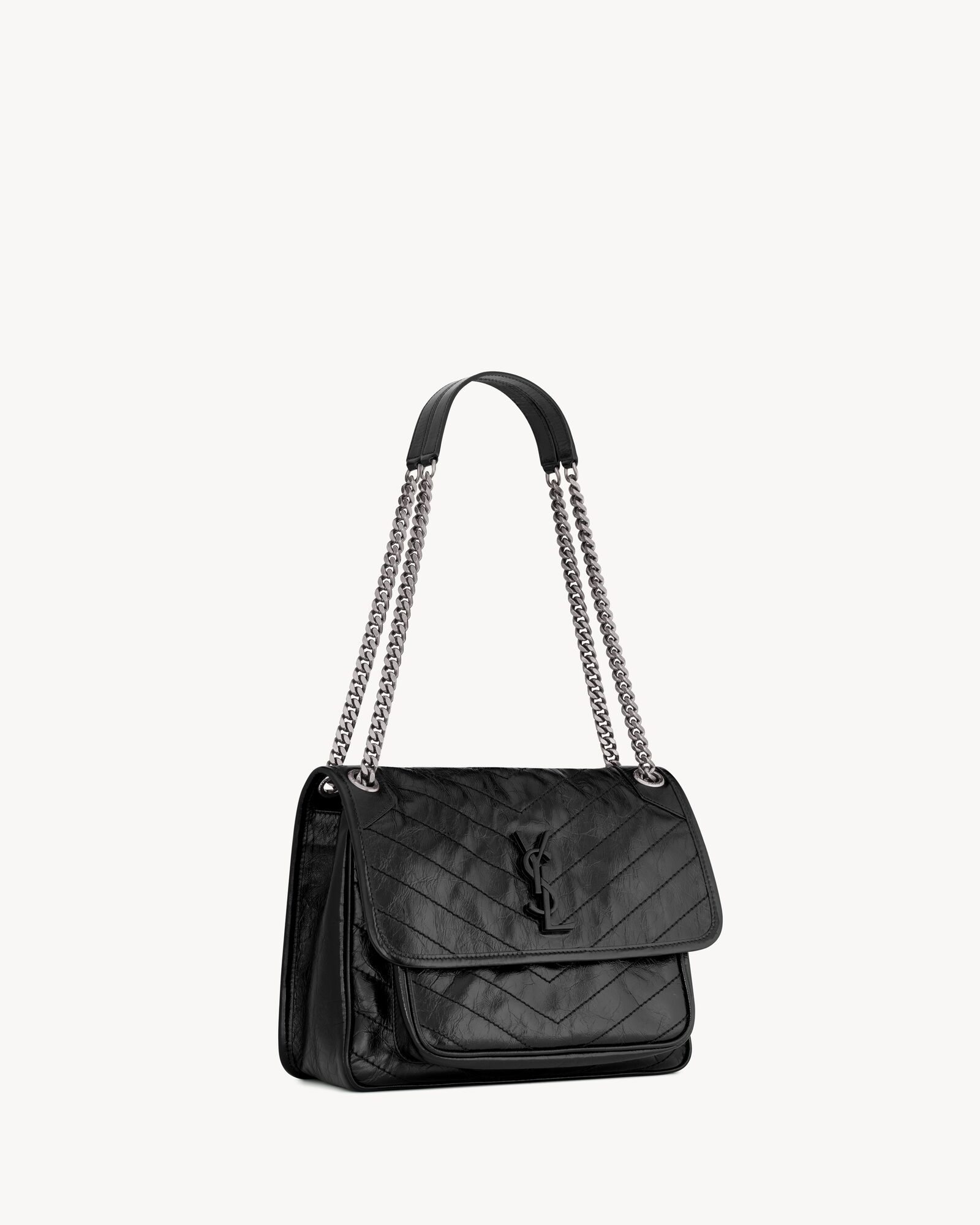NIKI中号复古皮革手袋