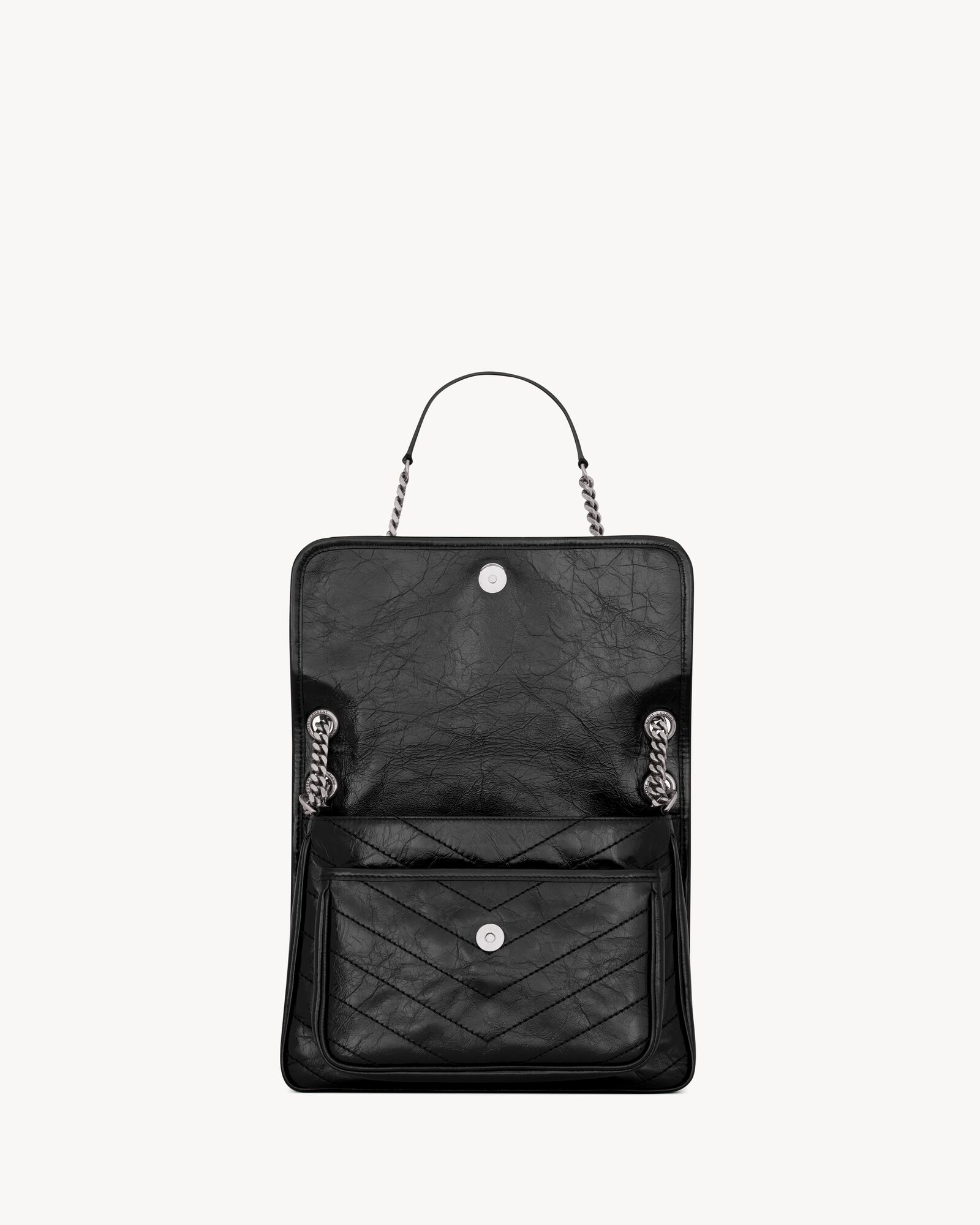NIKI中号复古皮革手袋
