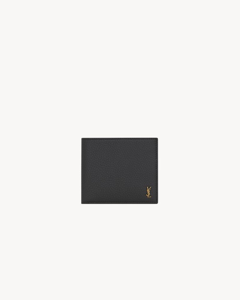黑色TINY LE CASSANDRE横款粒面皮革钱包