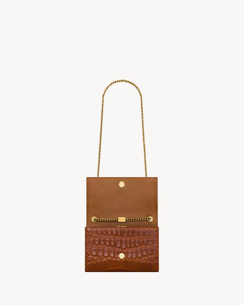 新KATE小号鳄鱼纹压印皮革手袋