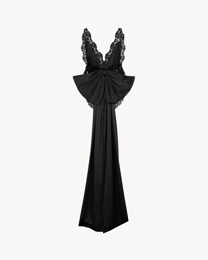 桑蚕丝平纹绉缎蕾丝连衫裤