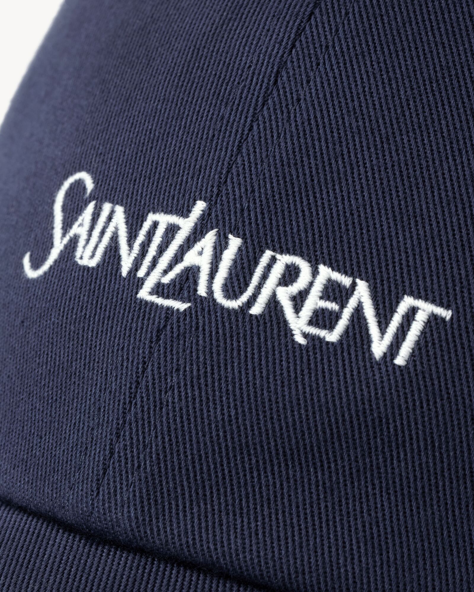 SAINT LAURENT棉质华达呢棒球帽