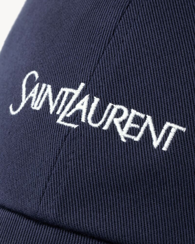 SAINT LAURENT棉质华达呢棒球帽
