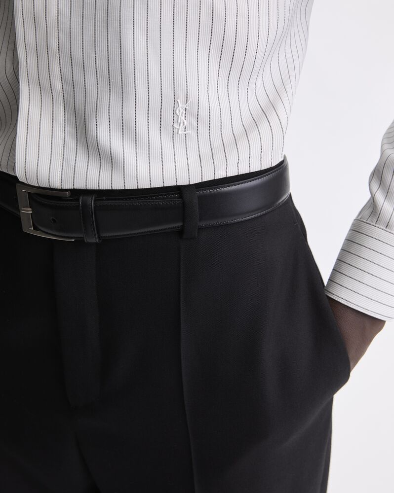 LE CASSANDRE条纹粘胶纤维修身衬衫