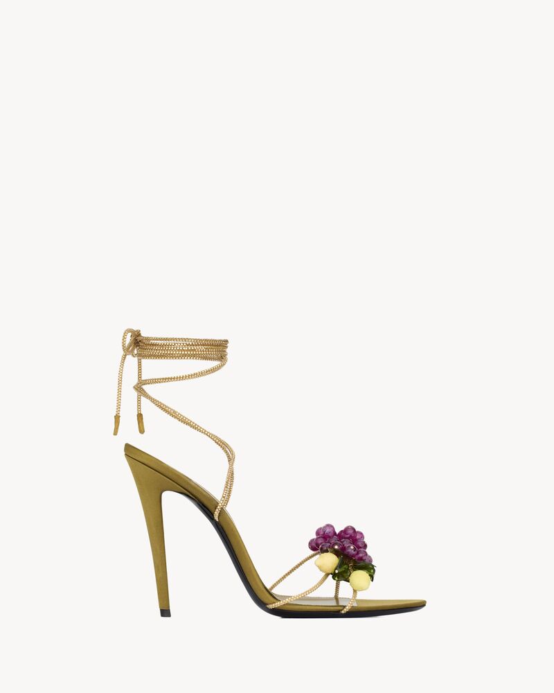 MON CHÉRI绒面革和仿水晶凉鞋