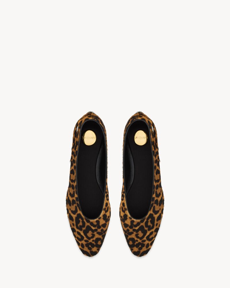 SAO马毛皮革芭蕾舞鞋