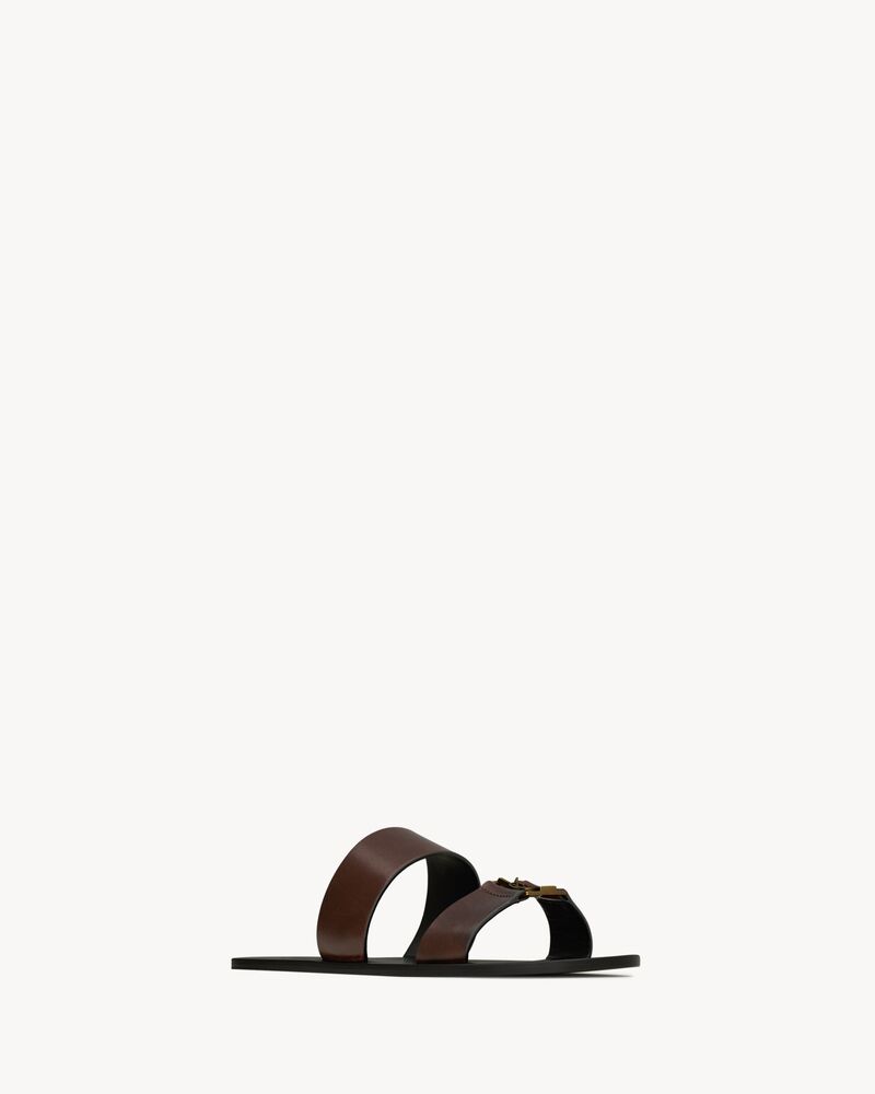 BABYLONE光滑皮革凉鞋