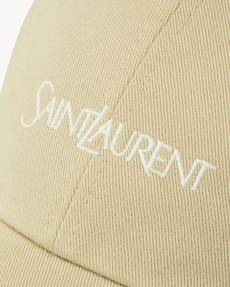 SAINT LAURENT棉质华达呢棒球帽