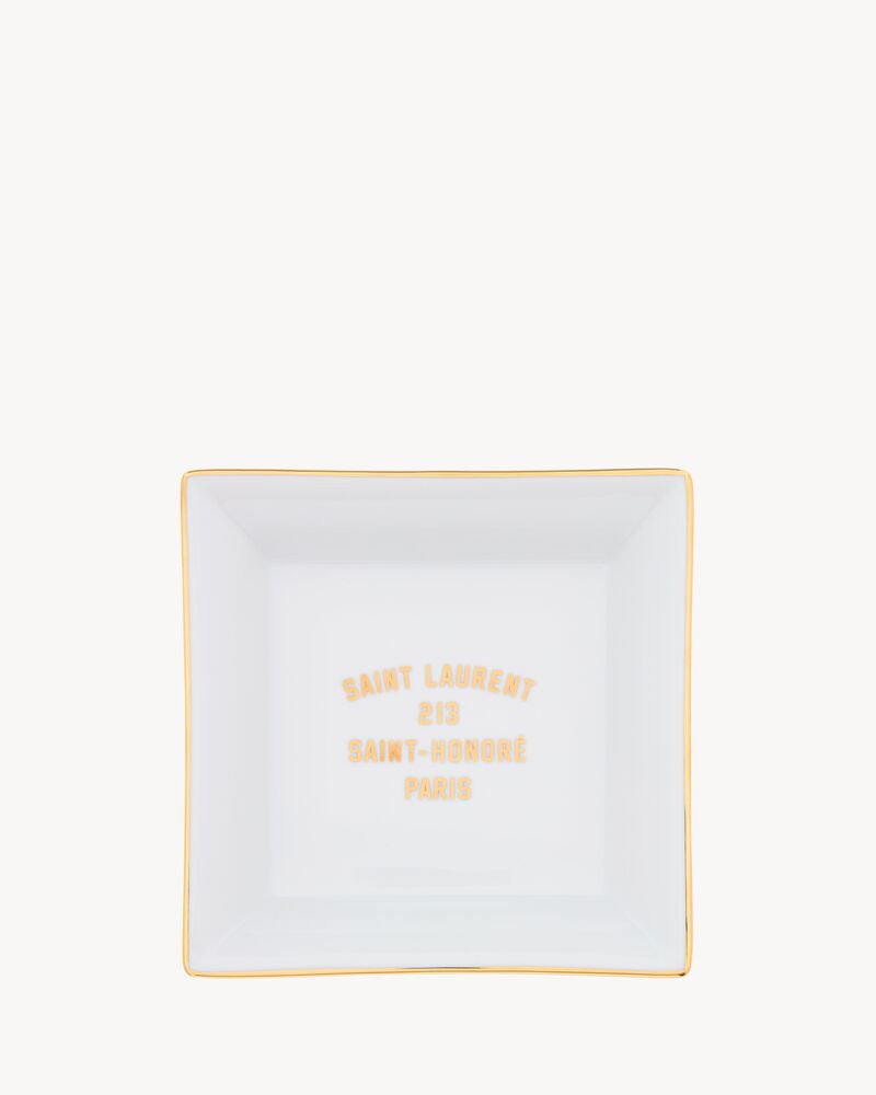 白色小号SAINT LAURENT PARIS置物盘