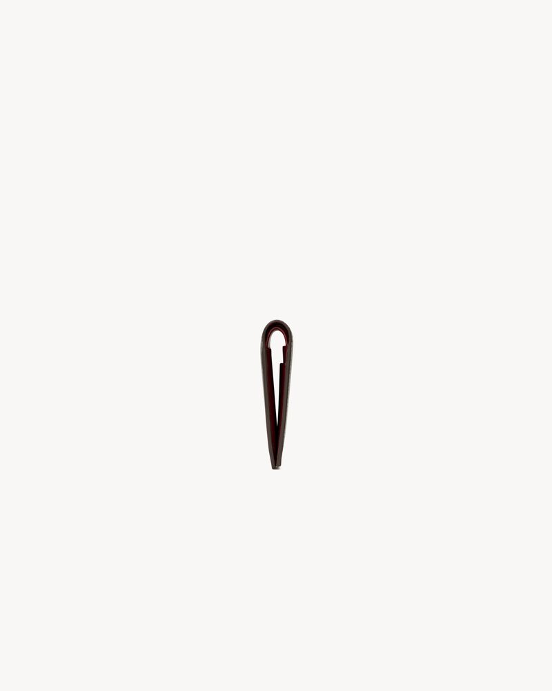 SAINT LAURENT PARIS双色光滑牛皮革信用卡钱包