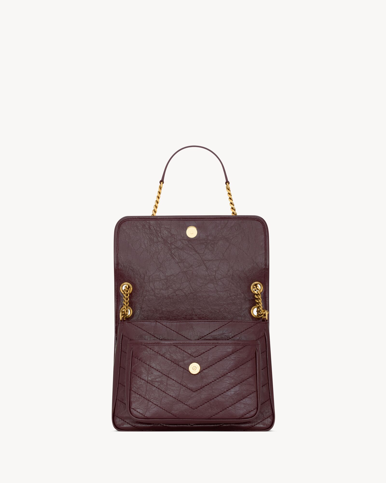 NIKI中号复古皮革手袋